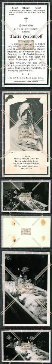 Foto und Sterbebild Maria Kerkenhoff 