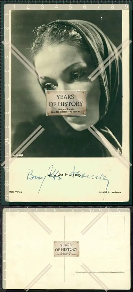 Orig. AK Autogrammkarte Unterschrift Brigitte Horney Ross Verlag