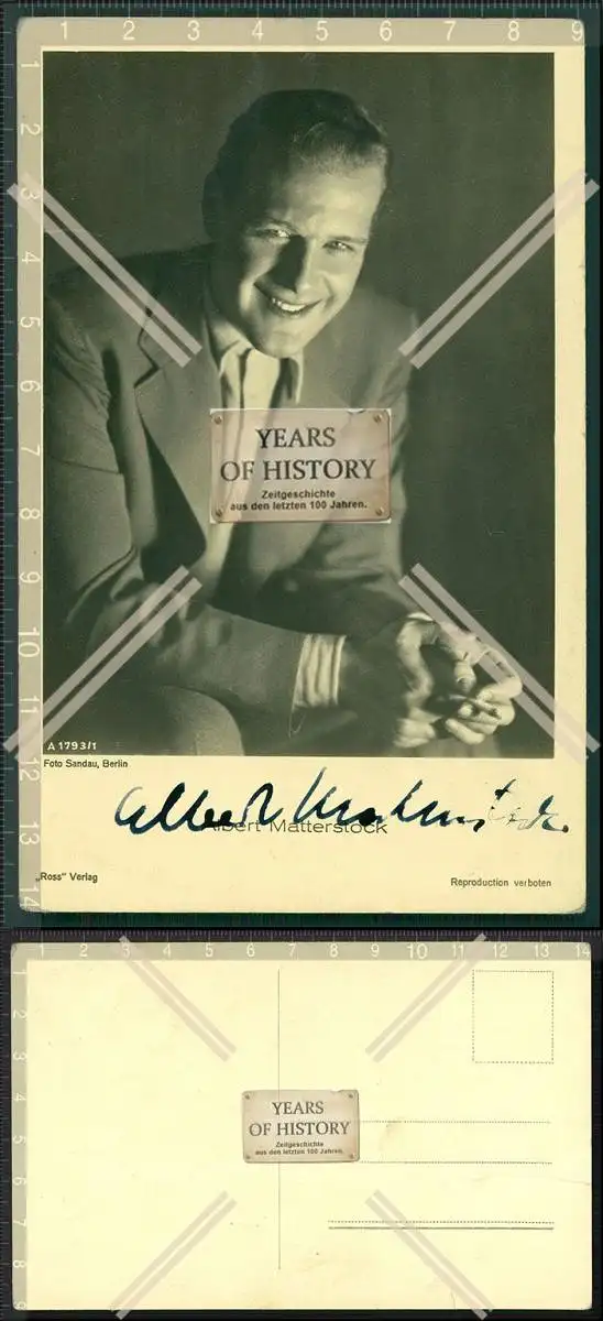 Orig. AK Autogrammkarte Unterschrift Albert Matterstock Ross Verlag