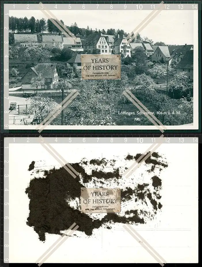 Orig. Foto AK Löffingen Schwarzwald Titisee Straße und Häuser Ansicht 1936