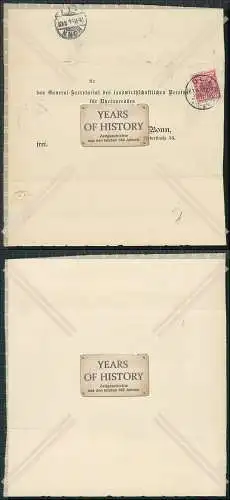 Brief 1896 gel. General Secretariat des landwirtschaftlichen vereins für Rhein