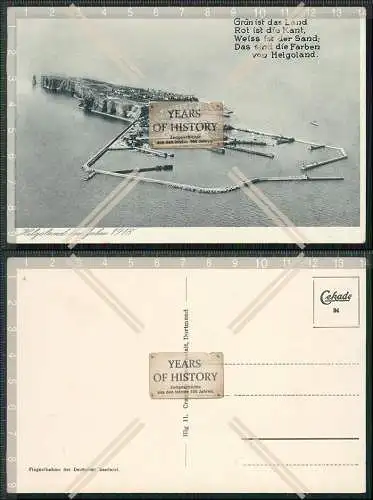 AK Insel Helgoland Cekade vom Flugzeug aus gesehen Luftbild Fliegeraufnahme 191