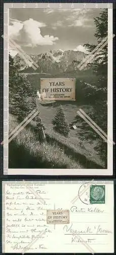 Foto AK Klais Krün 1937 gel. Ev. Hochgebirgs Erholungsheim Schloss Kranzbach