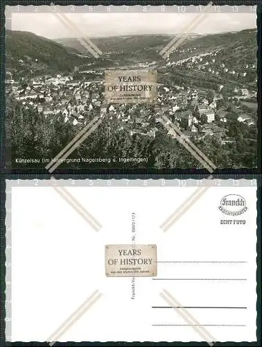 Foto AK Künzelsau im Hintergrund Nagelsberg und Ingelfingen