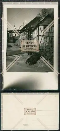 Foto AK Züschen Winterberg Sauerland Straße mit Haus geschmückt um 1925