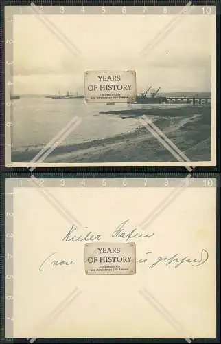 Foto Hafen Kiel von Holtenau gesehen 1936-40 Schiffe uvm. 