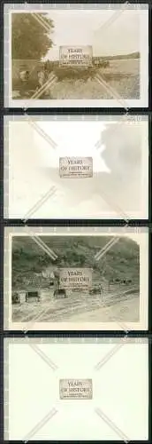 Foto 2x zerstörte Technik Pak Flak Fahrzeuge 1941-43