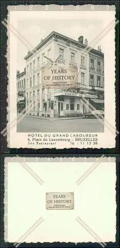 Foto  Hotel du Grand Laboureur Place du Luxembourg Bruxelles Brüssel 1940