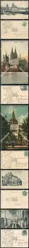 AK 5x Köln am Rhein 1905-15 gelaufen diverse Ansichten