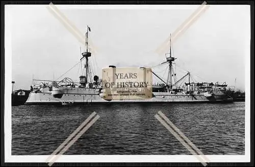 Foto S.M.S. Prinzess Wilhelm 1887 Kleiner Kreuzer Kaiserliche Marine 