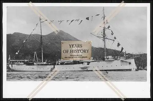 Foto S.M.S. Bussard 1890 Kleiner ungeschützter Kreuzer Kaiserliche Marine 