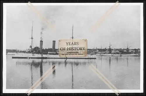 Foto S.M.S. Thetis 1900 Kleiner Kreuzer Kaiserliche Marine