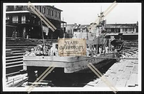 Foto S.M.S. Otter 1877 Kanonenboot II. Klasse im Dock Kaiserliche Marine