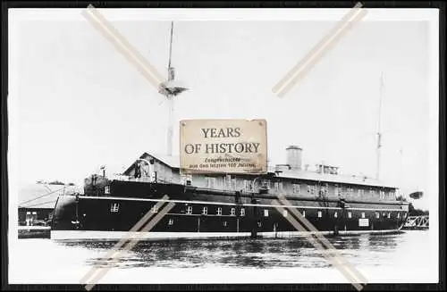 Foto S.M.S. Kronprinz 1867 Panzerfregatte Hulk Wohnschiff Norddeutsche Bundesma