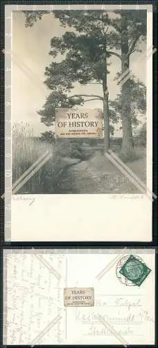 AK Neustrelitz Feldweg R. H...öfel Landschaft Bäume 1937 gelaufen