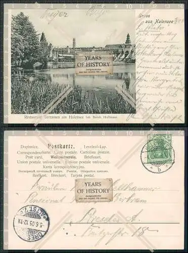 AK Berlin Grunewald Halensee Terrassen Inh. Bernhard Hoffmann 1905 gelaufen