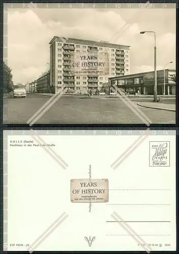 Foto AK Halle Saale Hochhaus in der Paul Suhr Straße DDR