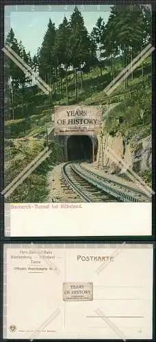 AK Rübeland Oberharz am Brocken Blick auf den Bismarck Tunnel Bahnschienen