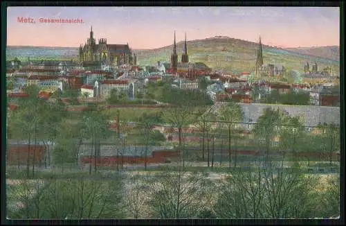 4x AK Metz + Strasbourg Straßburg Elsaß Bas Rhin Feldpost 1914 n. Essen Frintrop
