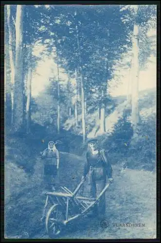 AK 1. WK Vlaanderen Flandern Belgien Feldpost 1917 nach Essen Frintrop gel. Nr.2