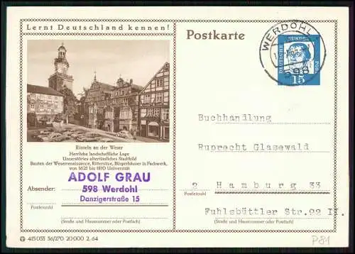 12x Postkarte BRD Ganzsachen ab 1945 Bundesrepublik Deutschland Postwertzeichen