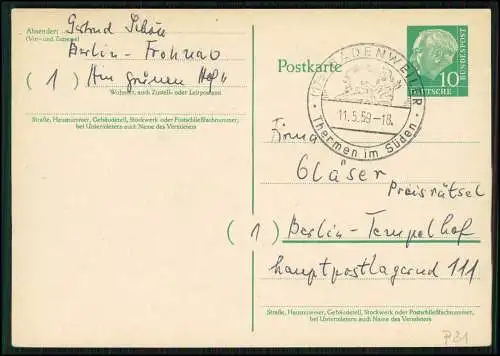 11x Postkarte BRD Ganzsachen ab 1945 Bundesrepublik Deutschland Postwertzeichen