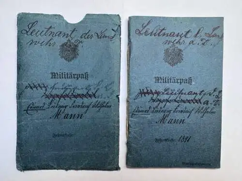 Militärpaß Soldbuch Zivilversorgungsschein W. Mann Montabaur Westerwald geb 1874