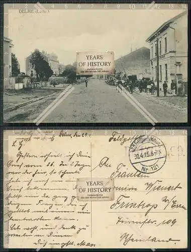 AK Delme Moselle Lothringen Straße mit Synagoge La Synagogue 1915 Feldpost lau