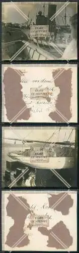 Foto 2x  1. WK Soldaten Marine Westfront Segelschiff im Einsatz 1915