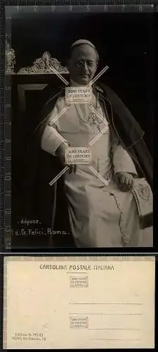 Orig. AK Papst Pius XI. Achille Ambrogio Damiano Ratti Rom 1925