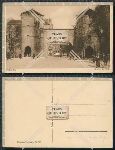 AK München Sendlinger Tor Platz und Blick in die Innenstadt Straßenbahn 1925