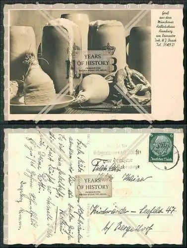 AK Bierkrüge HB Münchener Hofbräuhaus Hamburg Dammtor Inh. W.J. Baack 