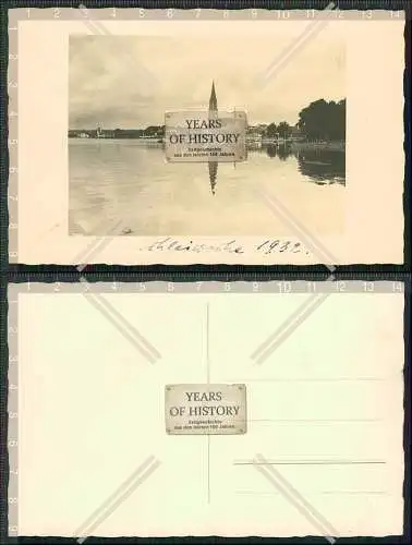 Foto AK Stadt Schleswig an der Schlei Schleiwoche 1932 Panorama Ostseebucht in