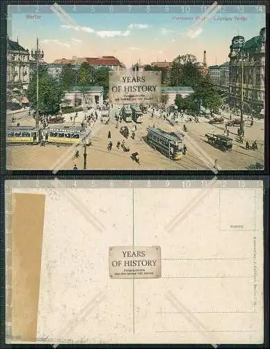 AK Berlin Potsdamer Platz Blick in die Leipziger Straße Straßenbahn 1911