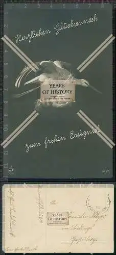AK Geburt Storch bringt Baby im Flug 1914 gel. Glückwunsch zum frohen Ereignis