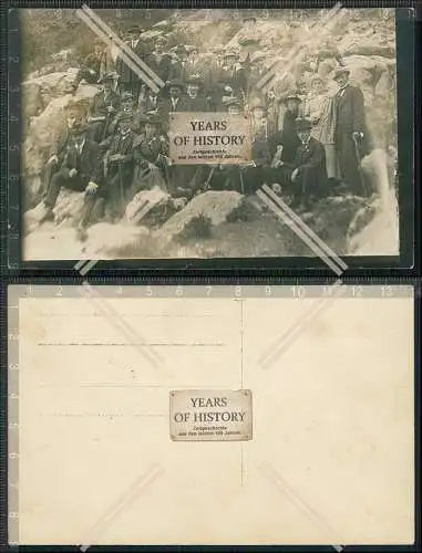 Foto AK Gruppenfoto feine Damen und Herren Gesellschaft um 1910 Ausflug