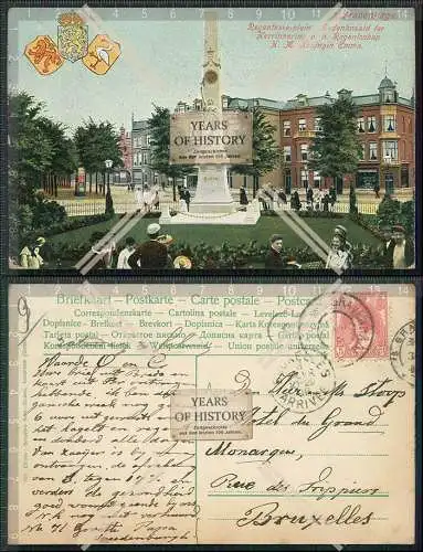 AK Gravenhage 1906 gel. Regentesse-Plein Gedenknaald ter Herrinnering v.h. Rege