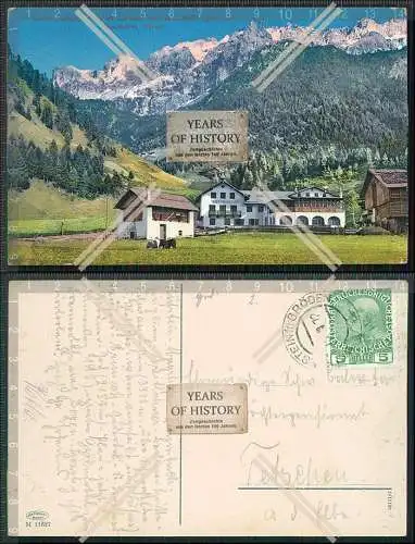 AK Tirol Touristenhaus Plan in Gröden mit der Sella 3152 m Dolomiten 1913 gel.