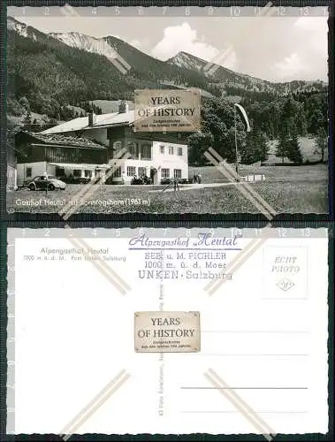 Foto AK Heutal Unken Salzburg Sonntagshorn Gasthof Gaststätte  