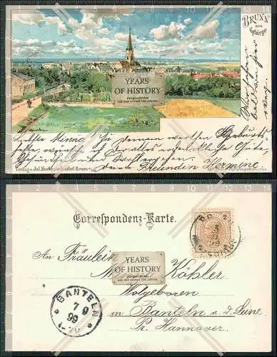 AK Litho Brunn am Gebirge Niederösterreich 1899 gelaufen 