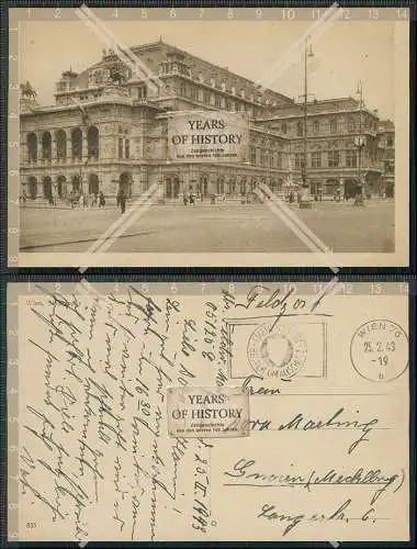 AK Wien Staatsoper 1943 Feldpost gelaufen