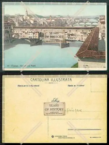 Orig. AK Firenze Fiesole Florenz Italien Vedute die Ponti 1911