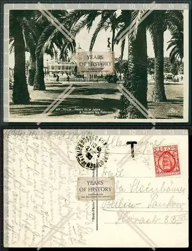 Orig. AK Nice Nizza Alpes Maritimes Palais de la Jetee  1921 gelaufen Sonderste