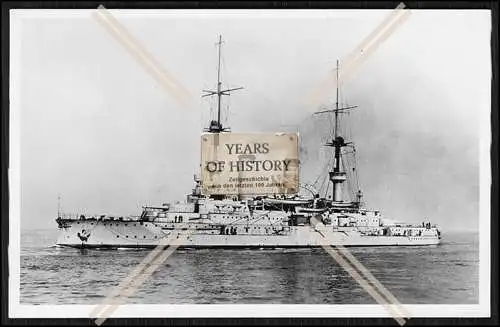 Foto SMS Zähringen 1901 Linienschiff bei ruhiger See Kaiserlichen Marine