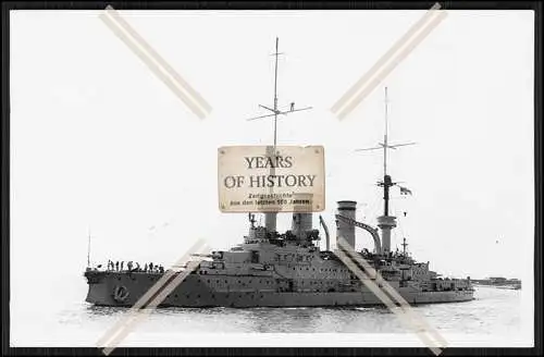 Foto SMS Mecklenburg 1901 Linienschiff der Kaiserlichen Marine