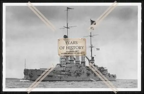 Foto SMS Hannover 1905 Linienschiff Fahnen Kaiserlichen Marine