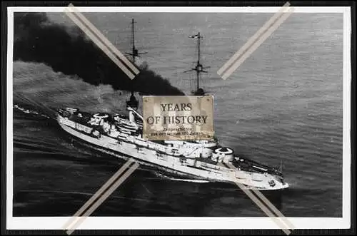 Foto S.M.S. SMS Schlesien 1906 Linienschiff Luftbild Kaiserlichen Marine