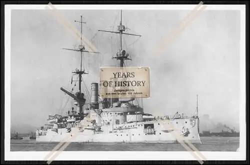 Foto SMS Schleswig-Holstein 1906 Linienschiff der Kaiserlichen Marine