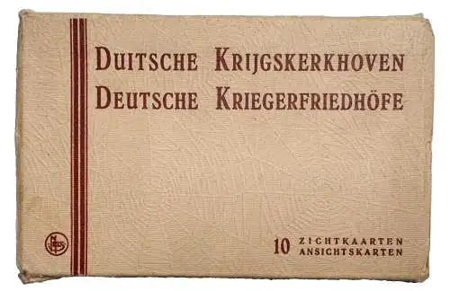 10xAK 1. WK Leporello Deutsche Kriegsfriedhöfe 1914-18 Ern. Thill Verlag Brüssel