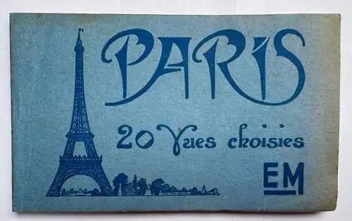 20x AK 1. WK Ansichtskarten Postkarten-Heft - Paris Frankreich - Vues Choisies